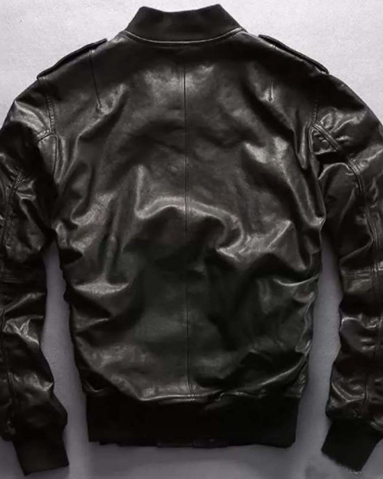Avirex Ace of Spades Casual Bomber Leather Jacket Avirex Ace of Spades Casual Bomber Leather Jacket