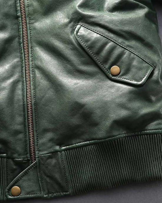 Avirex Ace of Spades Casual Bomber Leather Jacket Avirex Ace of Spades Casual Bomber Leather Jacket