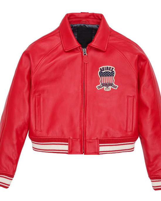 Avirex Cropped Leather Jacket Avirex Cropped Leather Jacket