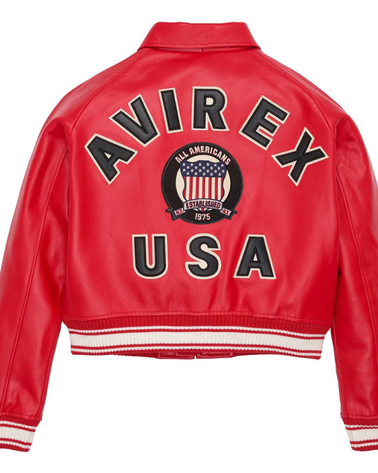 Avirex Cropped Leather Jacket Avirex Cropped Leather Jacket