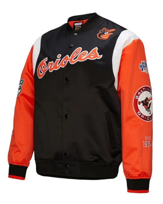 Baltimore Orioles Cooperstown Team Origins Satin Jacket Baltimore Orioles Cooperstown Team Origins Satin Jacket