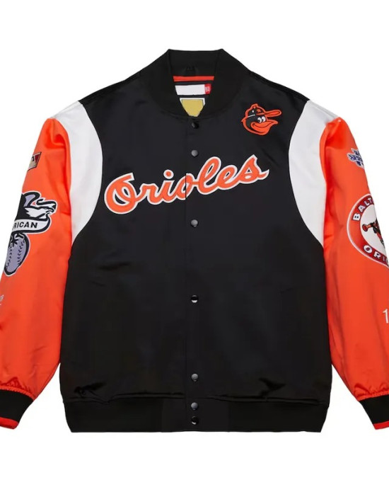 Baltimore Orioles Cooperstown Team Origins Satin Jacket Baltimore Orioles Cooperstown Team Origins Satin Jacket