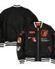Baltimore Orioles Full-Zip Black Bomber Jacket