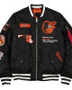 Baltimore Orioles Full-Zip Black Bomber Jacket