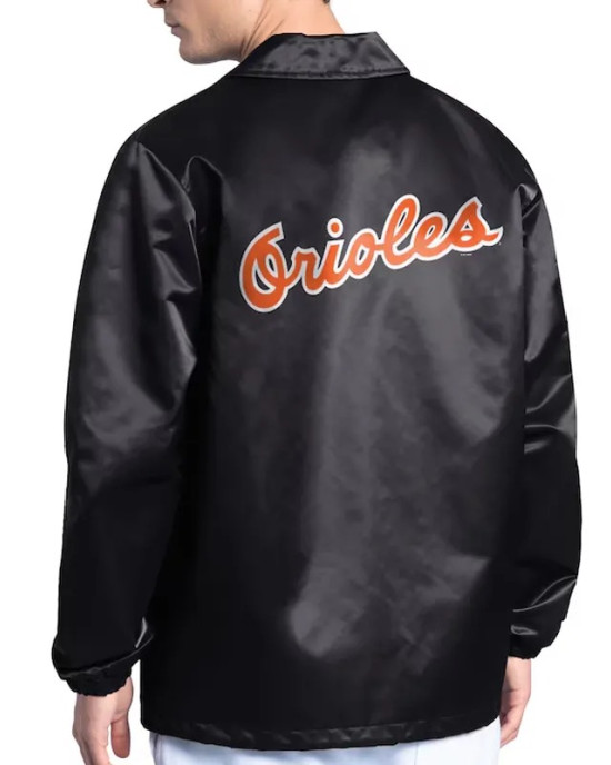 Baltimore Orioles Point Man Coaches Black Jacket Baltimore Orioles Point Man Coaches Black Jacket