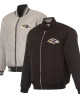Baltimore Ravens Black/Gray Full-Zip Reversible Flight Jacket Baltimore Ravens Black/Gray Full-Zip Reversible Flight Jacket