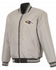 Baltimore Ravens Black/Gray Full-Zip Reversible Flight Jacket Baltimore Ravens Black/Gray Full-Zip Reversible Flight Jacket