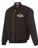 Baltimore Ravens Black/Gray Full-Zip Reversible Flight Jacket Baltimore Ravens Black/Gray Full-Zip Reversible Flight Jacket
