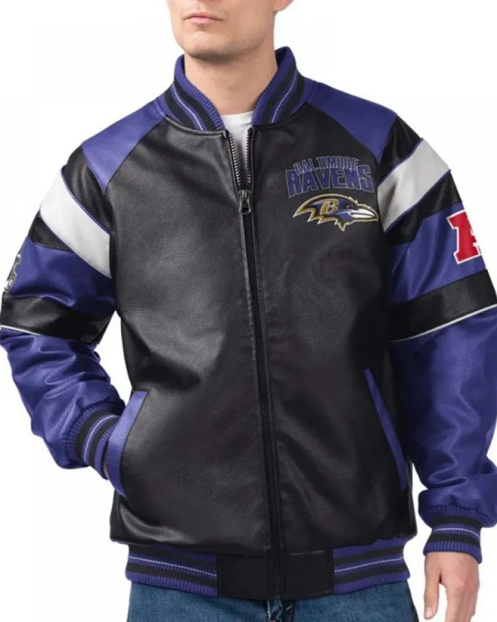 Baltimore Ravens G-III Faux Varsity Leather Jacket