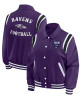 Baltimore Ravens Lightweight Purple Varsity Satin Jacket
