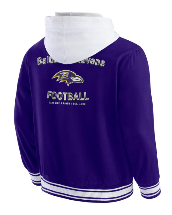Baltimore Ravens Purple Cotton Hooded Jacket