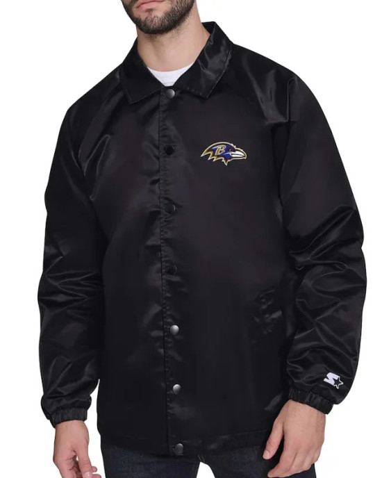 Baltimore Ravens Retro Logo Coaches Jacket Baltimore Ravens Retro Logo Coaches Jacket