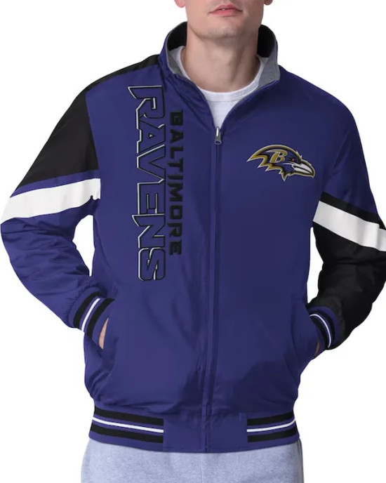 Baltimore Ravens Strong Arm Purple Full-Zip Jacket Baltimore Ravens Strong Arm Purple Full-Zip Jacket