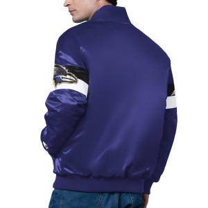 Baltimore Ravens Triple Option Varsity Satin Jacket