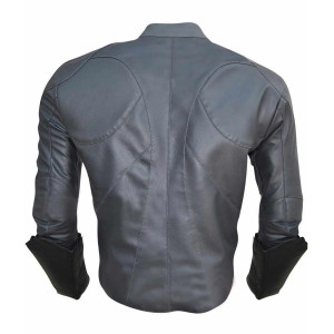 Batman Arkham Knight Gray Leather Jacket
