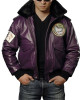 Batman Joker Goon Purple Bomber Leather Jacket