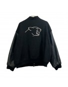 BC Lions CKNW-98 Embroidered Black Varsity Jacket