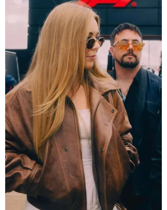 Becky Hill F1 British Grand Prix Leather Jacket