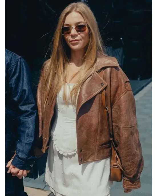 Becky Hill F1 British Grand Prix Leather Jacket