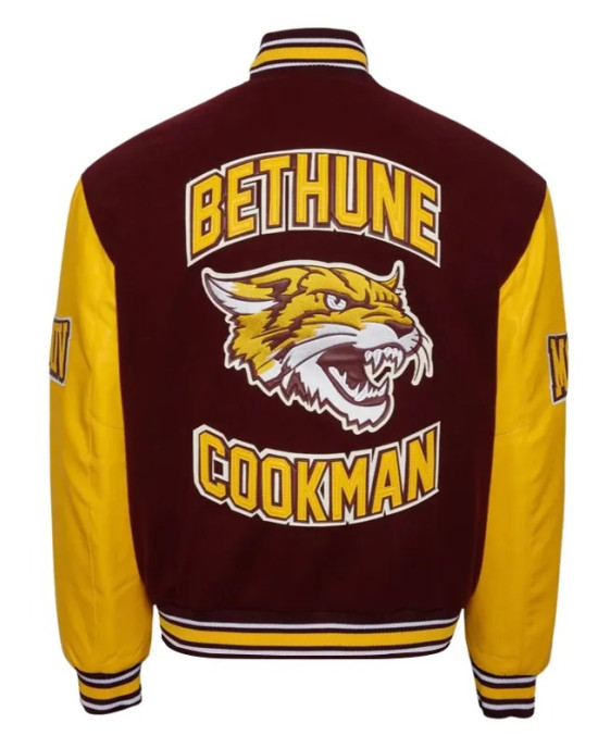 Bethune Cookman University Maroon and Gold Varsity Jacket