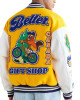 Better Gift Shop Buddy Yellow and White Varsity Jacket