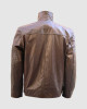 Biker Leather Jacket in Brown