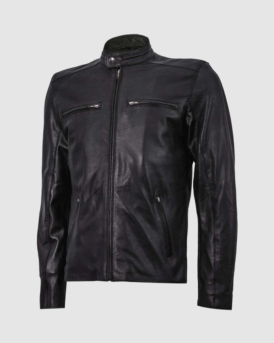 Black Cafe Racer Summer Jacket