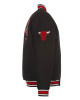 Black Full-Snap Chicago Bulls Wool Varsity Jacket