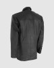 Black Leather Coat with 3 Buttons