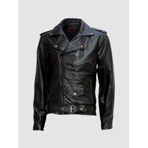 Black Motorcycle Leather Jacket