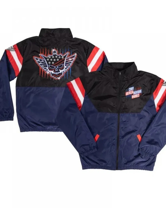 Black/Navy Cody Rhodes Neon Nightmare Windbreaker Jacket