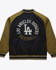 Black/Olive LA Dodgers Double Clutch Satin Jacket