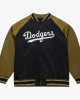 Black/Olive LA Dodgers Double Clutch Satin Jacket