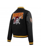 Black Pittsburgh Pirates Retro Classic Rib Varsity Jacket