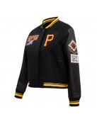 Black Pittsburgh Pirates Retro Classic Rib Varsity Jacket