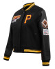 Black Pittsburgh Pirates Retro Classic Rib Varsity Jacket Black Pittsburgh Pirates Retro Classic Rib Varsity Jacket