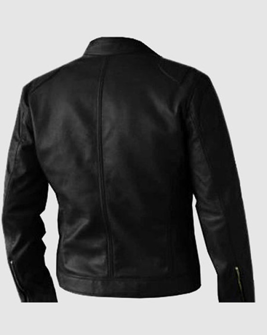 Black Premium Leather Biker Jacket Black Premium Leather Biker Jacket
