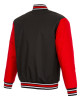 Black/Red Lansing Lugnuts Poly-Twill Full-Snap Jacket