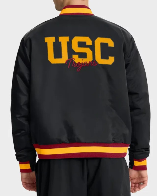 Black USC Trojans Legacy Bomber Jacket