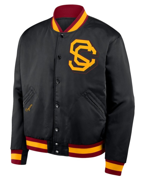 Black USC Trojans Legacy Bomber Jacket