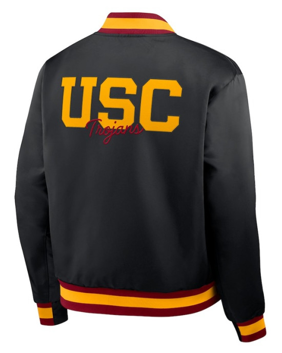 Black USC Trojans Legacy Bomber Jacket