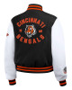 Black/White Cincinnati Bengals Varsity Full-Zip Jacket
