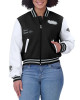 Black/White Las Vegas Raiders Varsity Full-Zip Jacket
