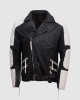 Black & White Leather Jacket for Men - Equitazione