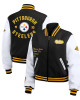Black/White Pittsburgh Steelers Varsity Full-Zip Jacket