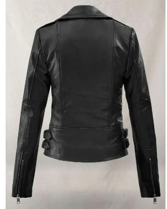Black Widow Scarlett Johansson Motorcycle Leather Jacket