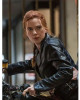Black Widow Scarlett Johansson Motorcycle Leather Jacket