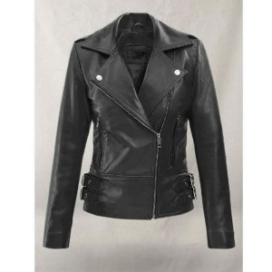 Black Widow Scarlett Johansson Motorcycle Leather Jacket