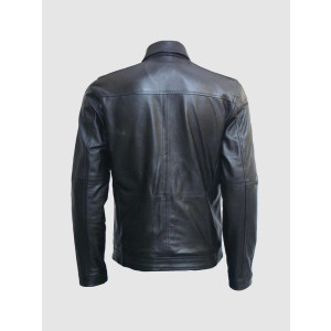 Black Zipper Leather Jacket
