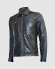 Black Zipper Leather Jacket